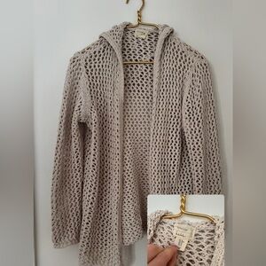 Crochet hooded cardigan